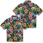 Georgetown Hoyas Hawaiian Shirt – Brilliant Hibiscus Garden