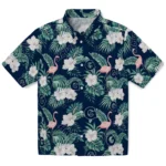 Georgetown Hoyas Hawaiian Shirt – Flamingo and Hibiscus