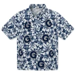 Georgetown Hoyas Hawaiian Shirt – Hibiscus Motif