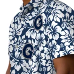 Georgetown Hoyas Hawaiian Shirt – Hibiscus Motif