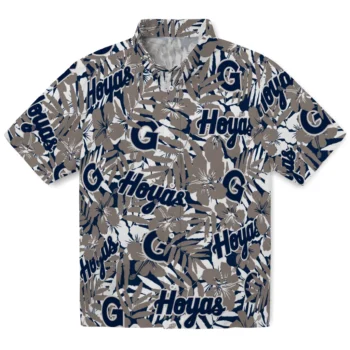 georgetown hoyas hibiscus overlay hawaiian shirts best selling