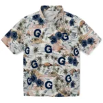 Georgetown Hoyas Hawaiian Shirt – Hibiscus Seaside