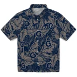 Georgetown Hoyas Hawaiian Shirt – Monstera Layer