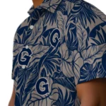Georgetown Hoyas Hawaiian Shirt – Monstera Layer