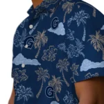 Georgetown Hoyas Hawaiian Shirt – Palm And Clouds