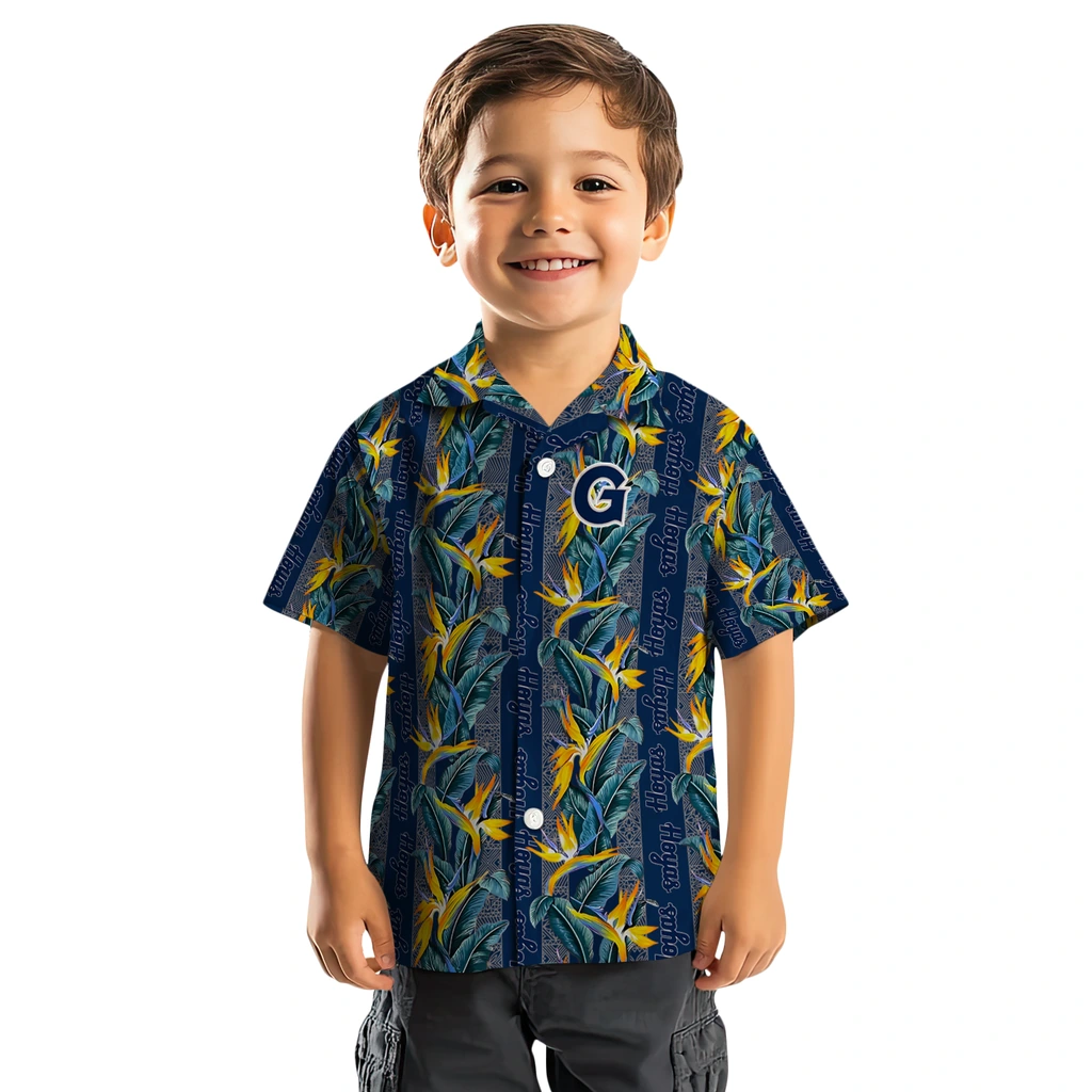 Georgetown Hoyas Hawaiian Shirt - Paradise Vines georgetown hoyas paradise vines blue hawaiian shirts top rated