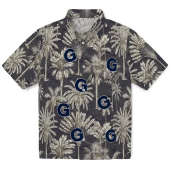 georgetown hoyas palm shadows blue hawaiian shirts best selling