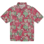 Georgia Bulldogs Hawaiian Shirt – Anthurium Overlay