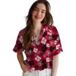 Georgia Bulldogs Hawaiian Shirt – Hibiscus Flower Design
