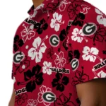 Georgia Bulldogs Hawaiian Shirt – Hibiscus Flower Design