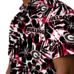 Georgia Bulldogs Hawaiian Shirt – Hibiscus Overlay
