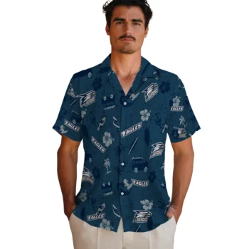 georgia southern eagles beach vibe navy hawaiian shirts fashion forward