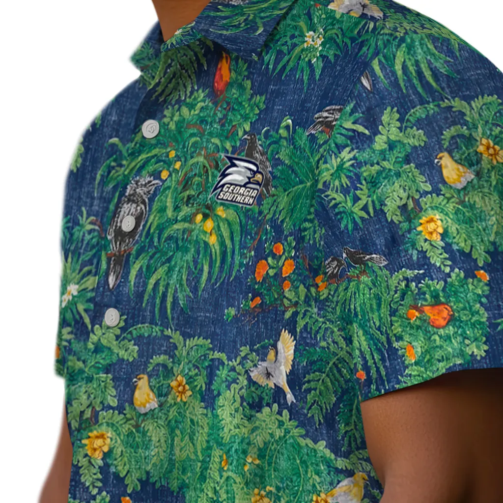 Georgia Southern Eagles Hawaiian Shirt - Bird Canopy georgia southern eagles bird canopy green hawaiian shirts trendy