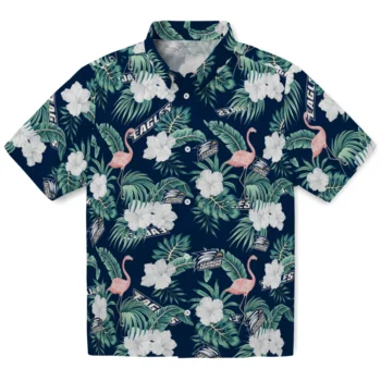 georgia southern eagles flamingo palms blue hawaiian shirts best selling