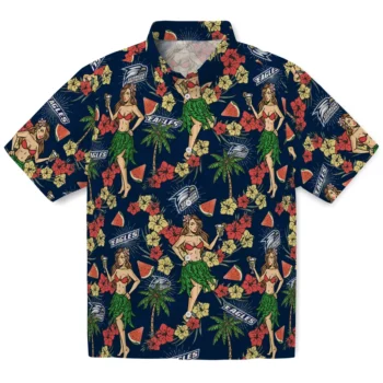 georgia southern eagles hawaiian girls design blue hawaiian shirts best selling