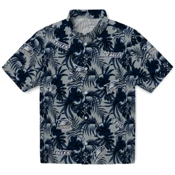 georgia southern eagles hibiscus exotic blue hawaiian shirts best selling