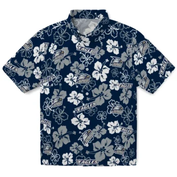 georgia southern eagles hibiscus bloom blue hawaiian shirts best selling
