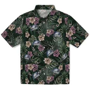georgia southern eagles hibiscus leaves pattern green hawaiian shirts best selling