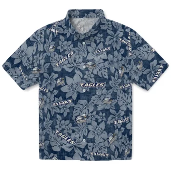 georgia southern eagles hibiscus oasis blue hawaiian shirts best selling