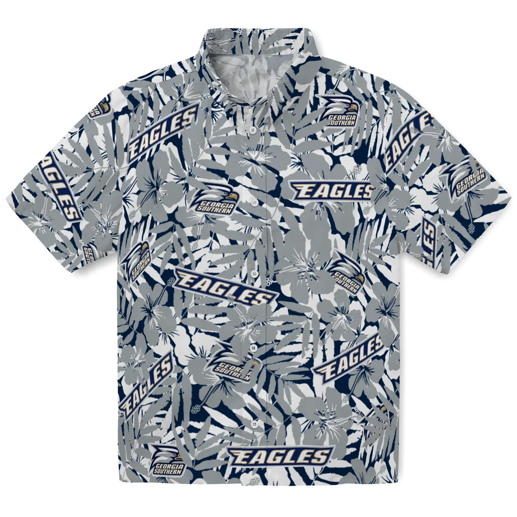 Georgia Southern Eagles Hawaiian Shirt - Hibiscus Overlay georgia southern eagles hibiscus overlay hawaiian shirts best selling