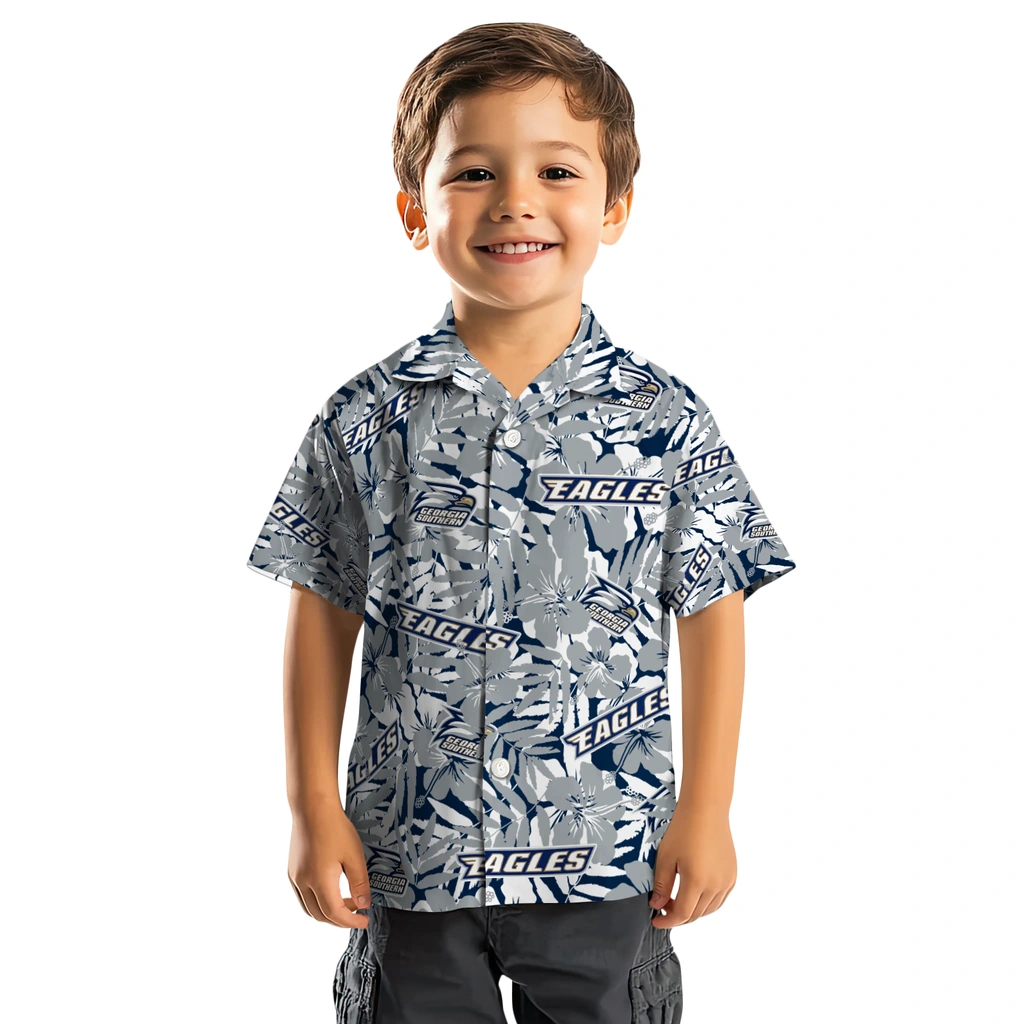 Georgia Southern Eagles Hawaiian Shirt - Hibiscus Overlay georgia southern eagles hibiscus overlay hawaiian shirts top rated