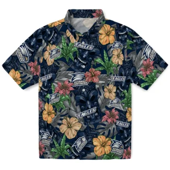 georgia southern eagles tiki jungle blue hawaiian shirts best selling