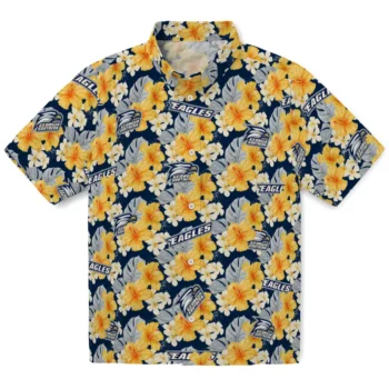 georgia southern eagles hibiscus tropics blue yellow hawaiian shirts best selling