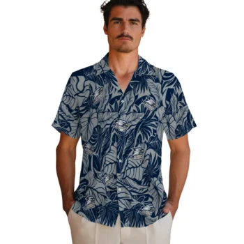 georgia southern eagles monstera layer blue hawaiian shirts fashion forward