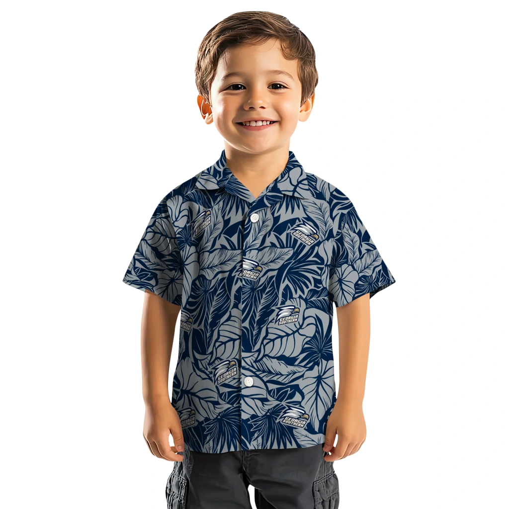 Georgia Southern Eagles Hawaiian Shirt - Monstera Layer georgia southern eagles monstera layer blue hawaiian shirts top rated