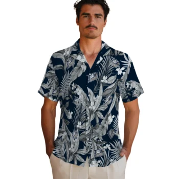 georgia southern eagles palm leaves blue hawaiian shirts fashion forward