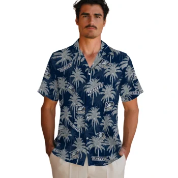 georgia southern eagles palm grove blue hawaiian shirts fashion forward