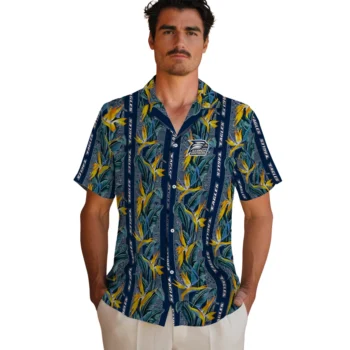 georgia southern eagles paradise vines blue hawaiian shirts fashion forward