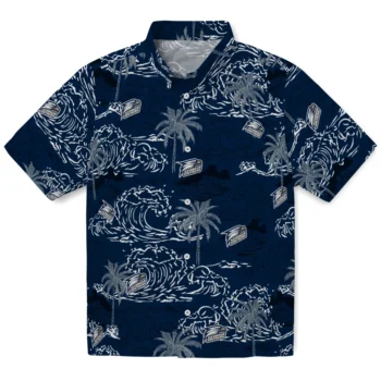 georgia southern eagles wave palm blue hawaiian shirts best selling
