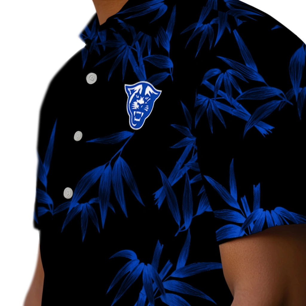 Georgia State Panthers Hawaiian Shirt - Bamboo Branches georgia state panthers bamboo branches blue black hawaiian shirts trendy
