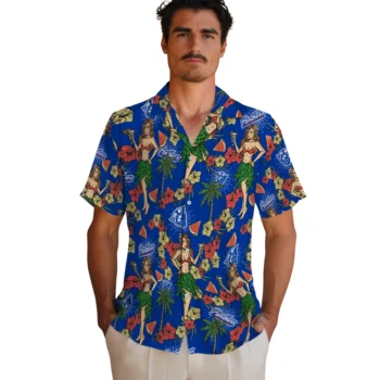 georgia state panthers hawaiian girls design blue hawaiian shirts fashion forward