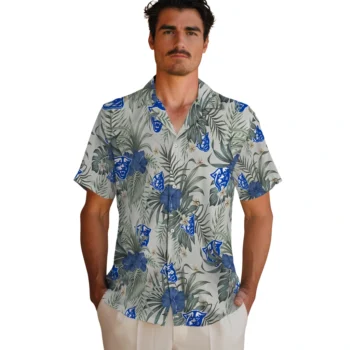 georgia state panthers hibiscus designs beige hawaiian shirts fashion forward