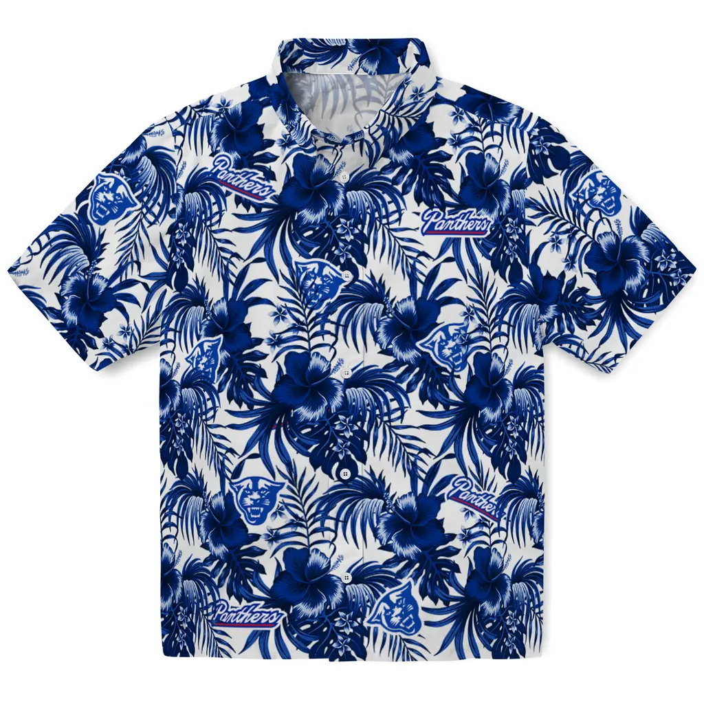 Georgia State Panthers Hawaiian Shirt - Hibiscus Exotic georgia state panthers hibiscus exotic blue hawaiian shirts best selling