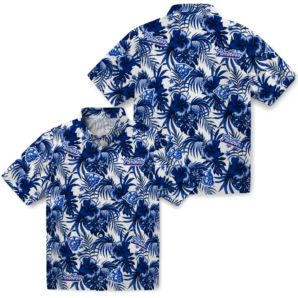 Georgia State Panthers Hawaiian Shirt - Hibiscus Exotic georgia state panthers hibiscus exotic blue hawaiian shirts high quality