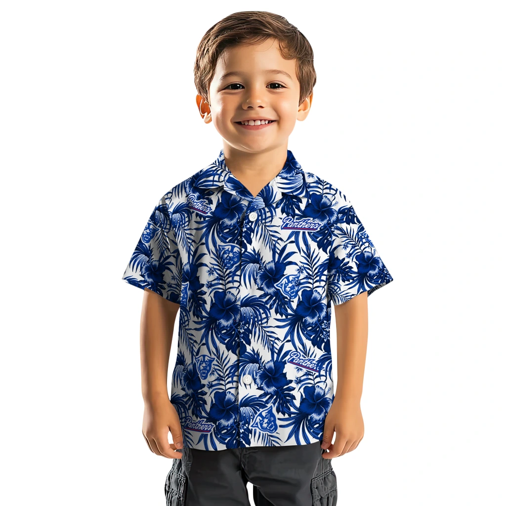 Georgia State Panthers Hawaiian Shirt - Hibiscus Exotic georgia state panthers hibiscus exotic blue hawaiian shirts top rated