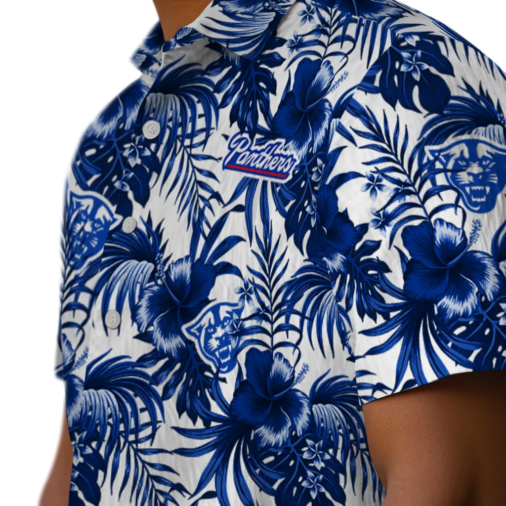 Georgia State Panthers Hawaiian Shirt - Hibiscus Exotic georgia state panthers hibiscus exotic blue hawaiian shirts trendy