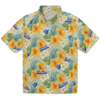 georgia state panthers hibiscus mood pale lime yellow hawaiian shirts best selling