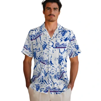 georgia state panthers hibiscus overlay hawaiian shirts fashion forward