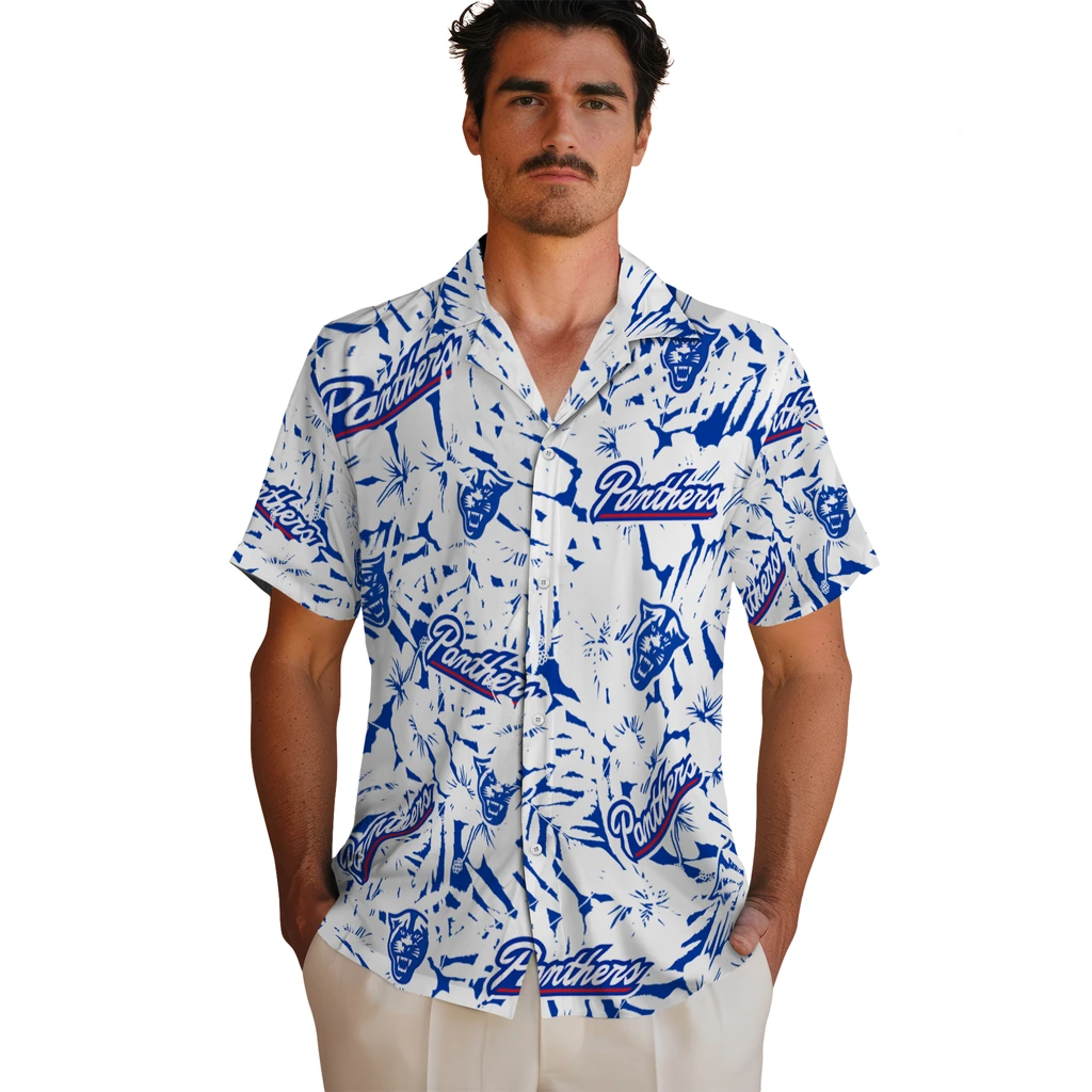 Georgia State Panthers Hawaiian Shirt - Hibiscus Overlay georgia state panthers hibiscus overlay hawaiian shirts fashion forward