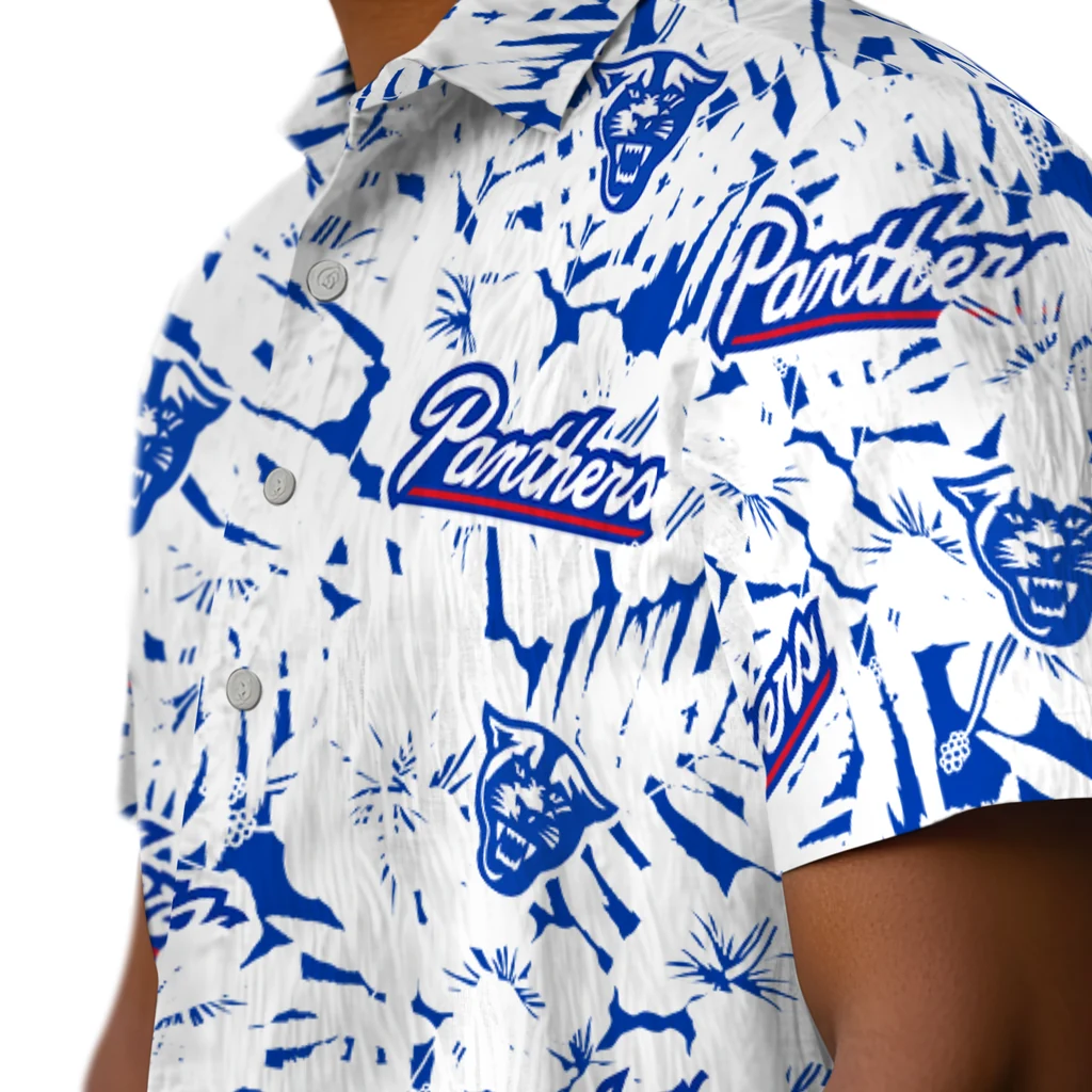 Georgia State Panthers Hawaiian Shirt - Hibiscus Overlay georgia state panthers hibiscus overlay hawaiian shirts trendy