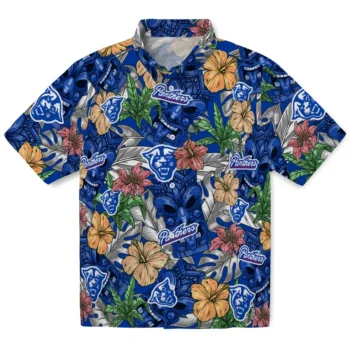 georgia state panthers tiki jungle blue hawaiian shirts best selling