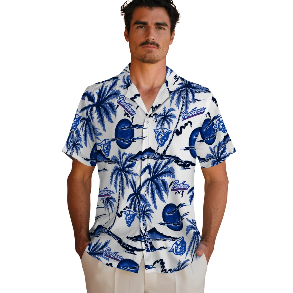 Georgia State Panthers Hawaiian Shirt - Palm Sunset georgia state panthers palm sunset hawaiian shirts fashion forward
