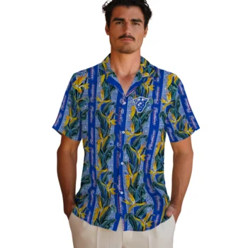 georgia state panthers paradise vines blue hawaiian shirts fashion forward