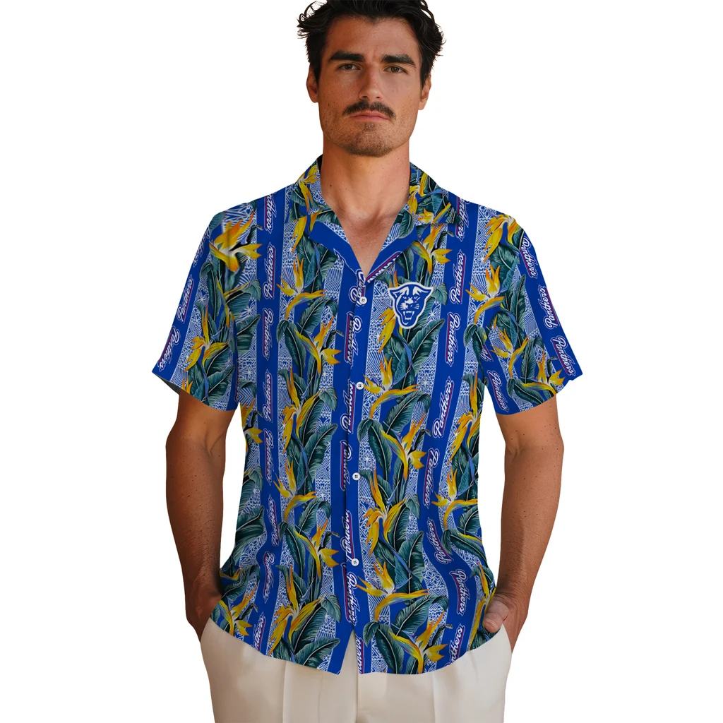 Georgia State Panthers Hawaiian Shirt - Paradise Vines georgia state panthers paradise vines blue hawaiian shirts fashion forward
