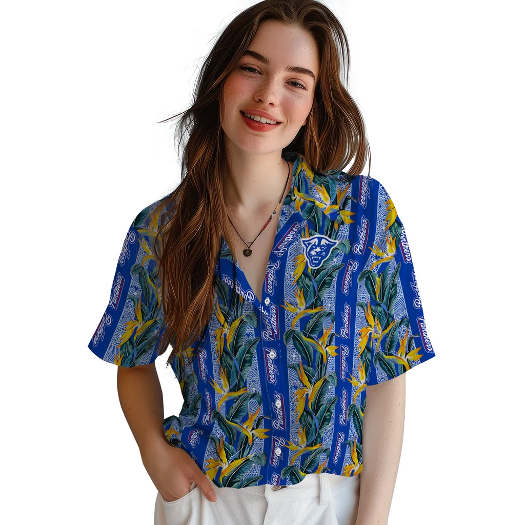 Georgia State Panthers Hawaiian Shirt - Paradise Vines georgia state panthers paradise vines blue hawaiian shirts latest model