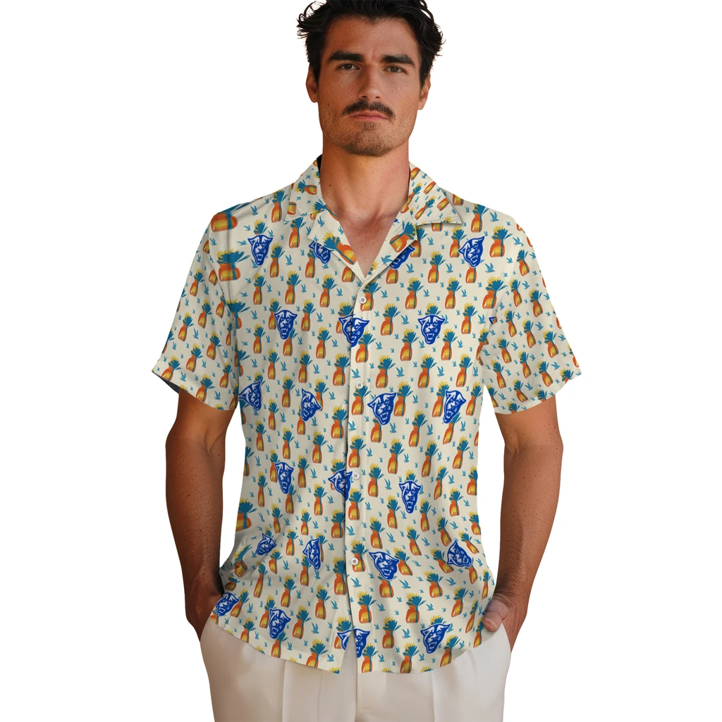 Georgia State Panthers Hawaiian Shirt - Pineapple Delight georgia state panthers pineapple delight beige hawaiian shirts fashion forward